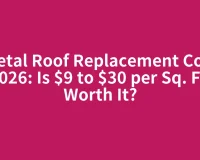 Metal Roof Replacement Cost 2026: Is $9 to $30 per Sq. Ft. Worth It?